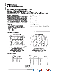 Datasheet DM54LS240 производства National Semiconductor